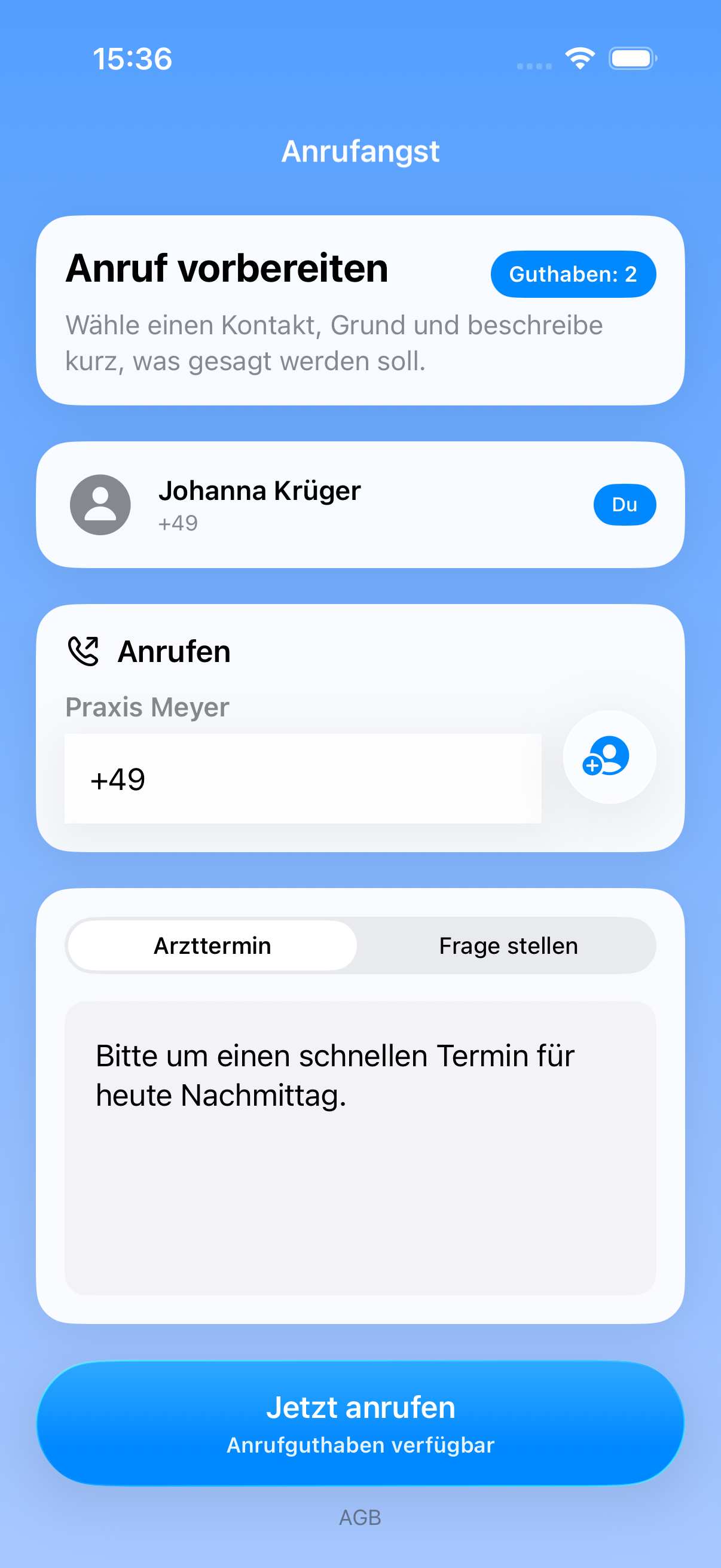 Anrufangst — Anruf vorbereiten