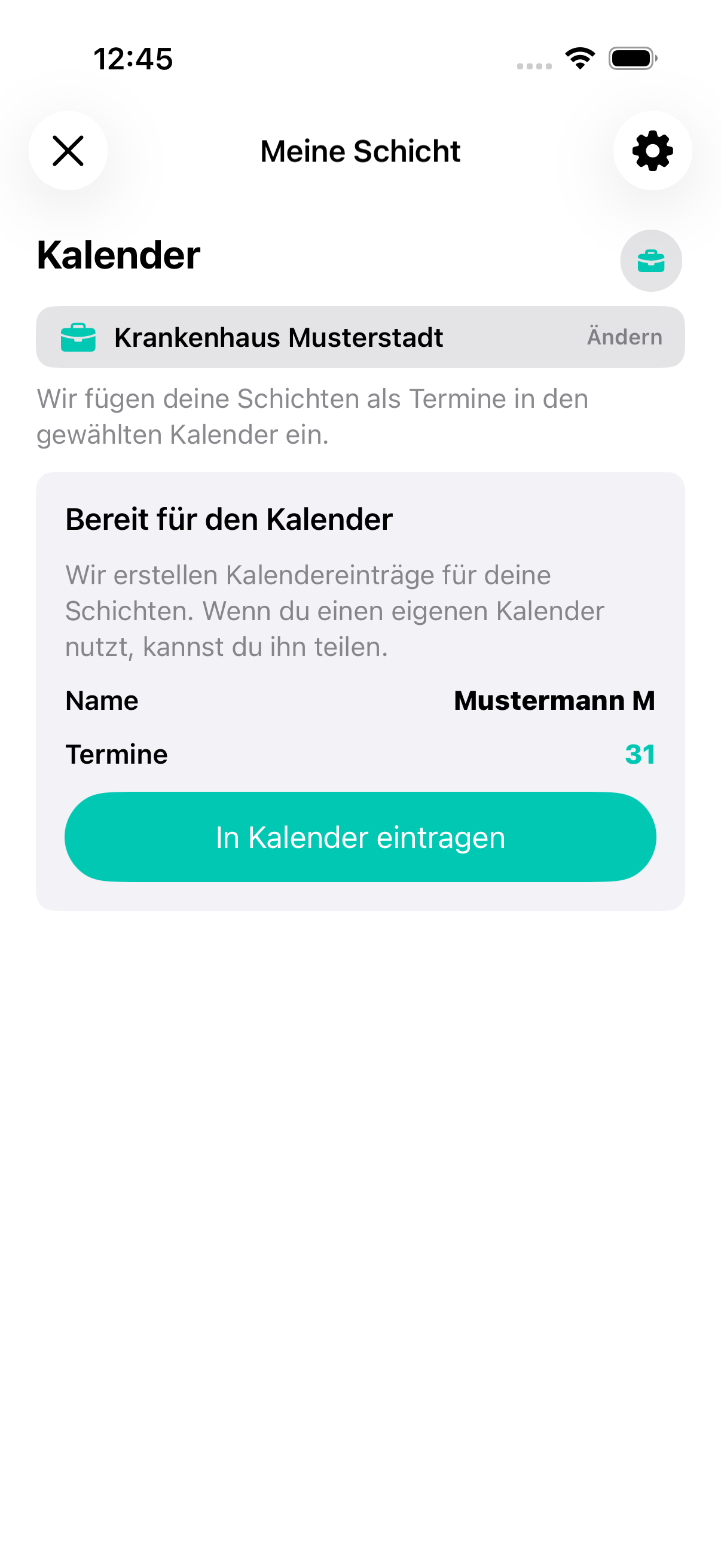 Meine Schicht importierte Schichten